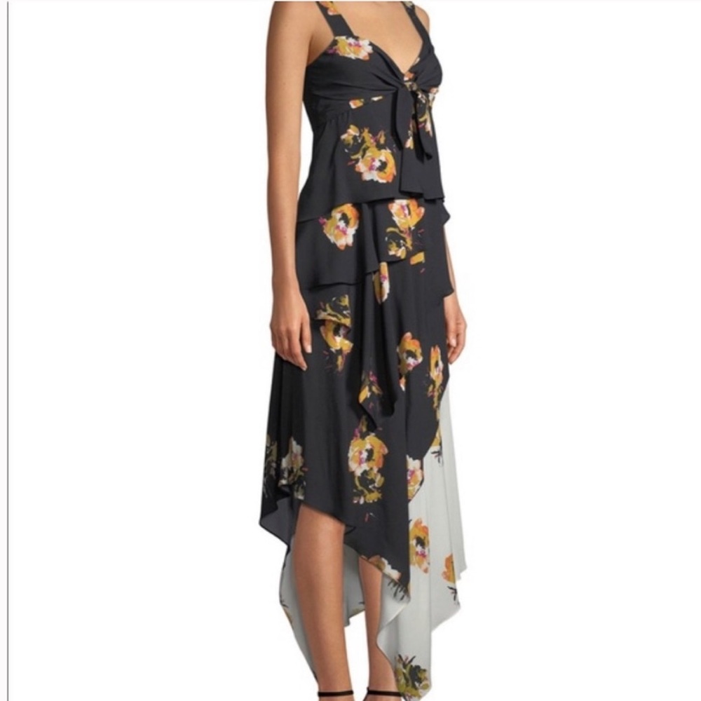 A.L.C. "Natalia" dress in floral-print silk - size 4